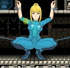 Samus Aran gets stripped and cums so hard (Metroid)