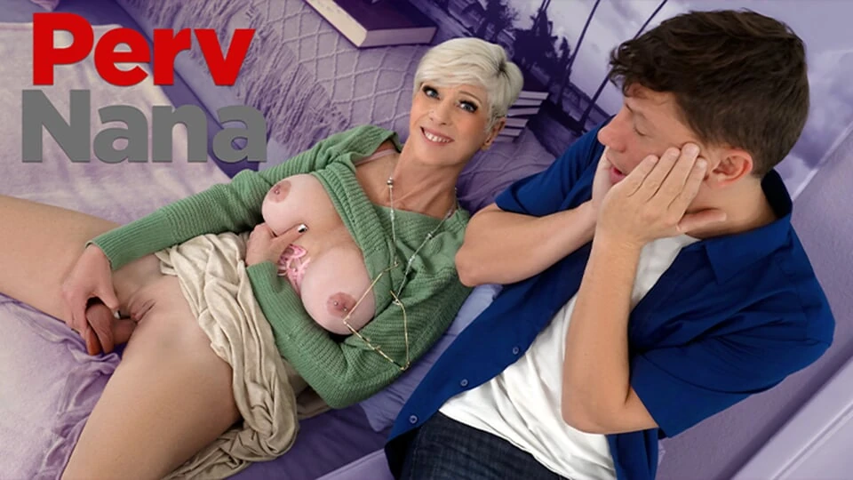 Step-grandson Accidentally Catches His Step-nana Masturbating Wildly With A Huge Sex Toy – PervNana