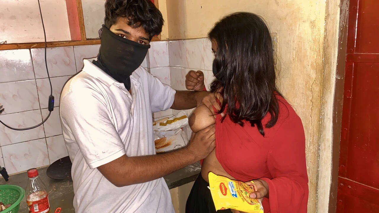 Excited Indian sister-in-law’s hard by brother-in-law in kitchen