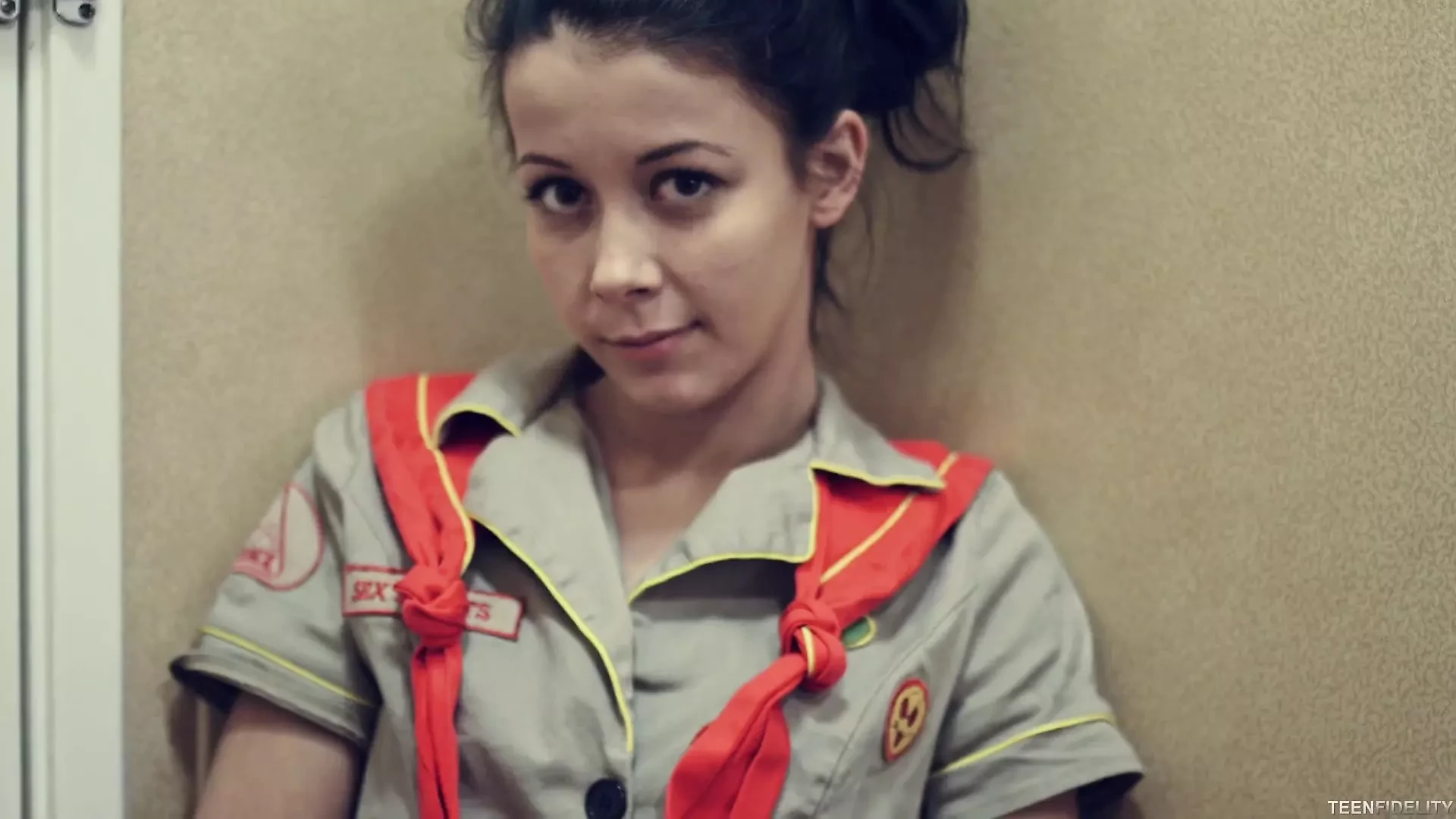 Girl scout Alaina is selling nookie instead of cookies