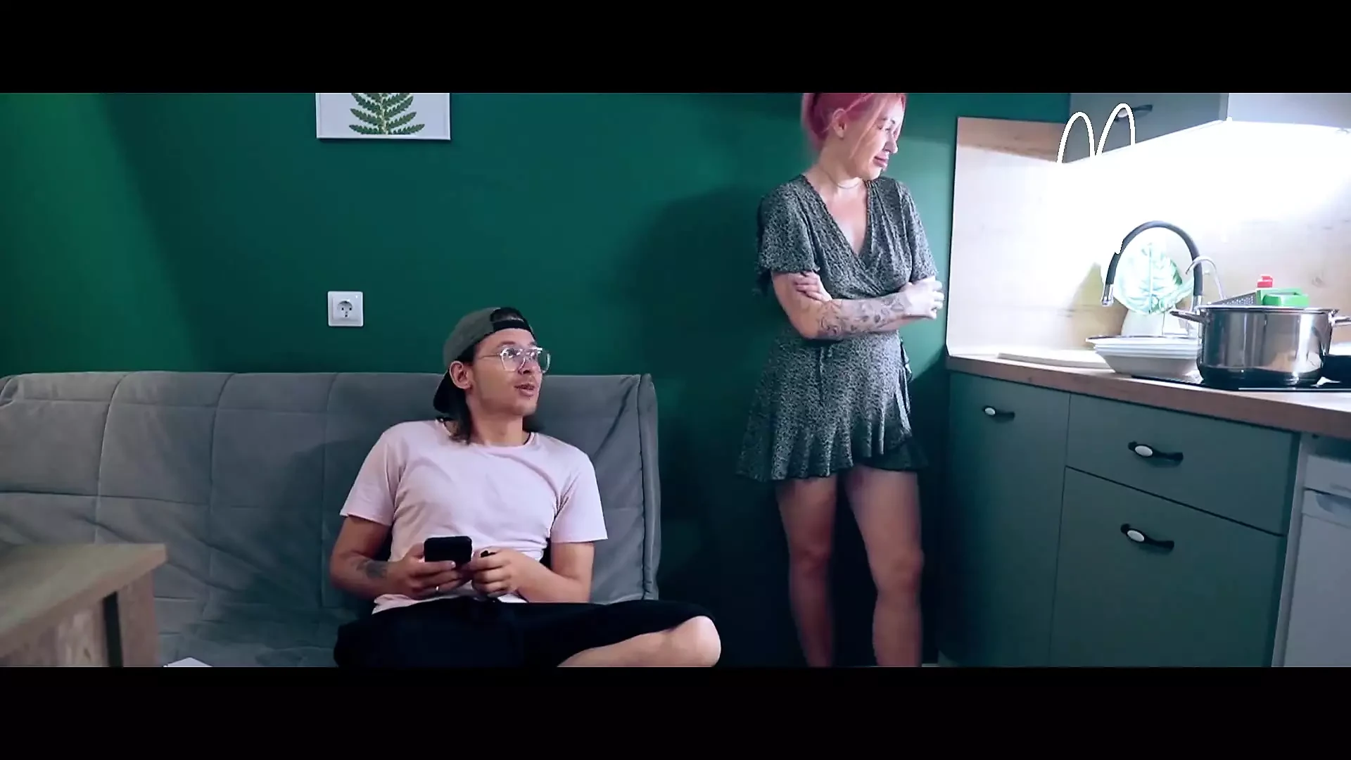 The Bitch Did Not Want to Wash the Dishes, and Had to Ask Her Stepbrother