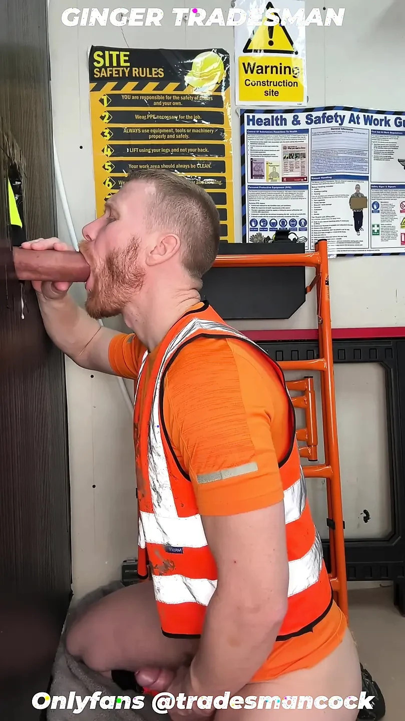 Hung Group Gloryhole Creampie, Ginger Tradesman Takes 3 XXL and loads  Cocks.