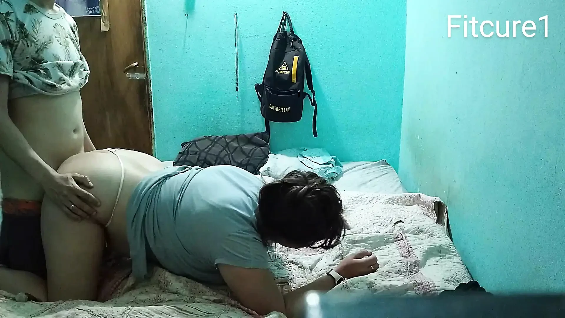 We doggy with medium with his white thong