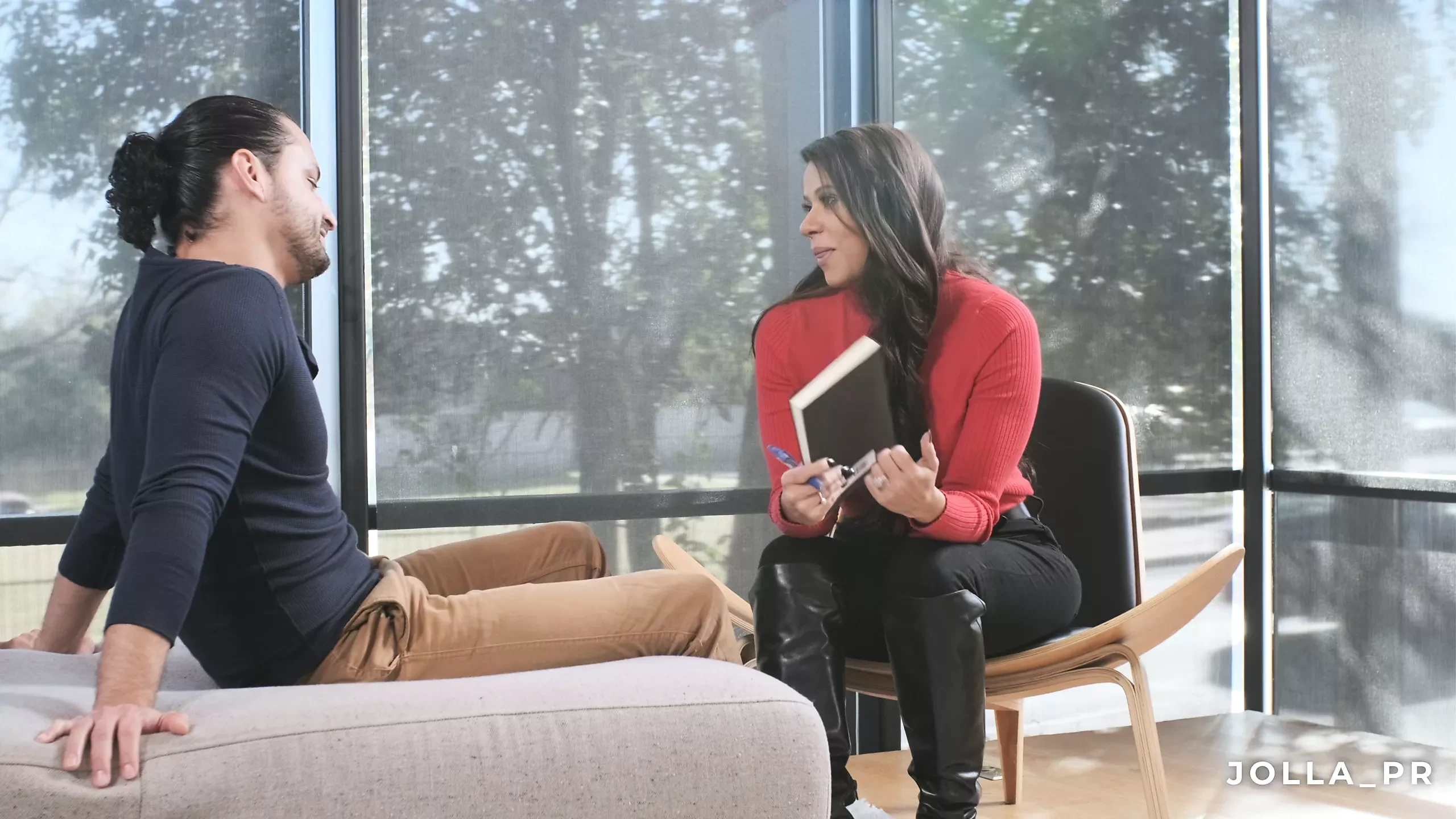 I finally got my psychology patient to fuck me in my office