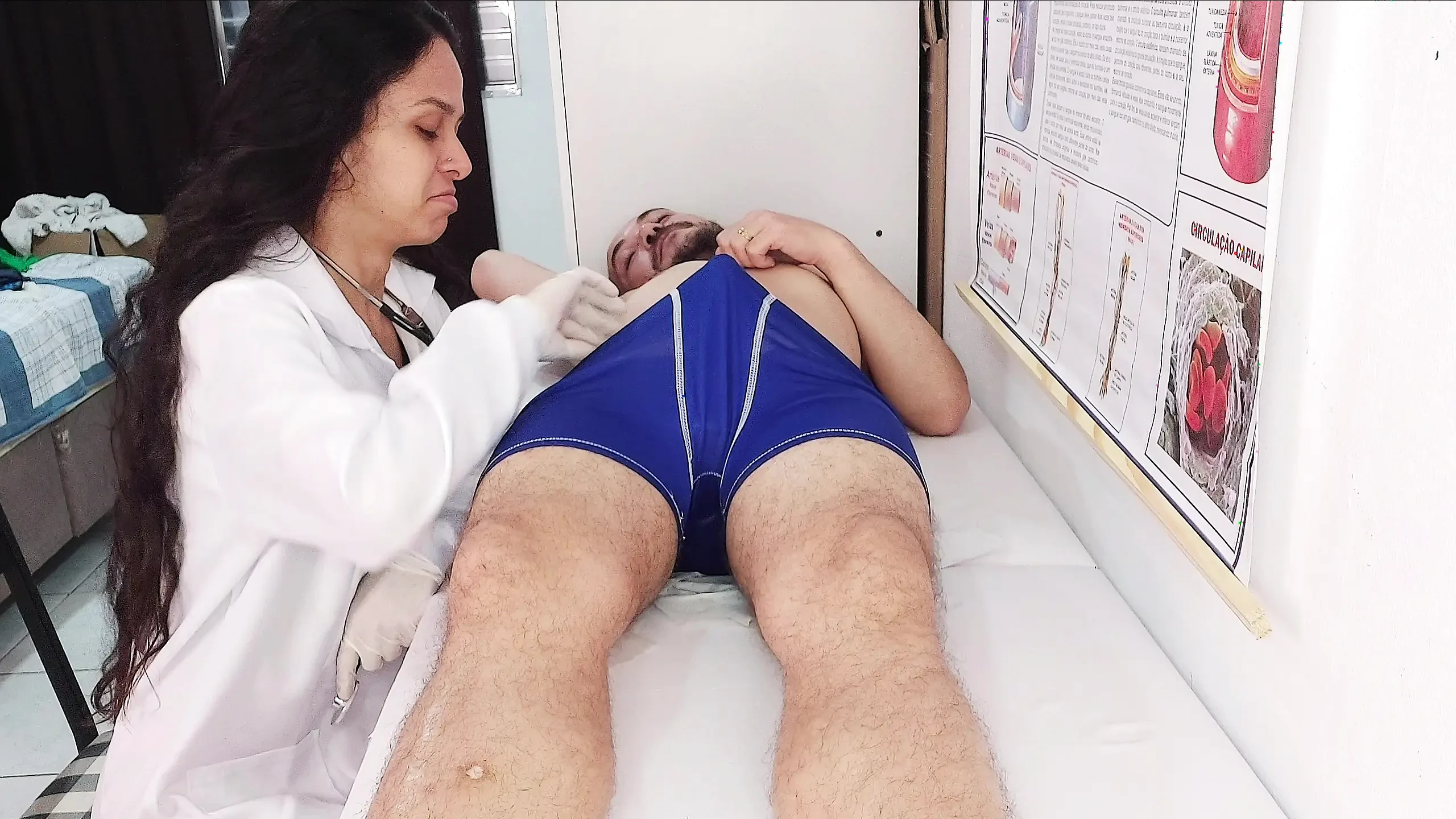 NURSE observes PATIENT’S erection