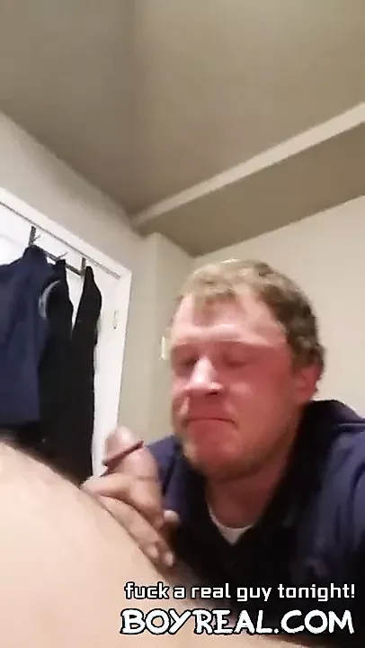 Straight Repairman Sucks Huge Cock