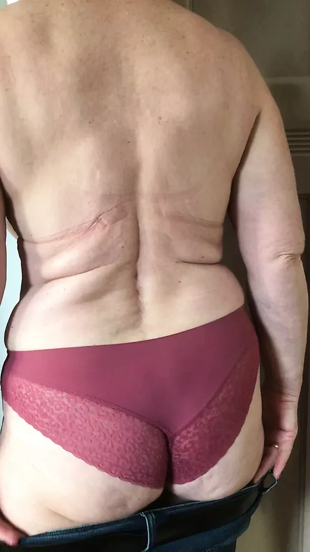 My wife Astrid shows her 69 yo hot body