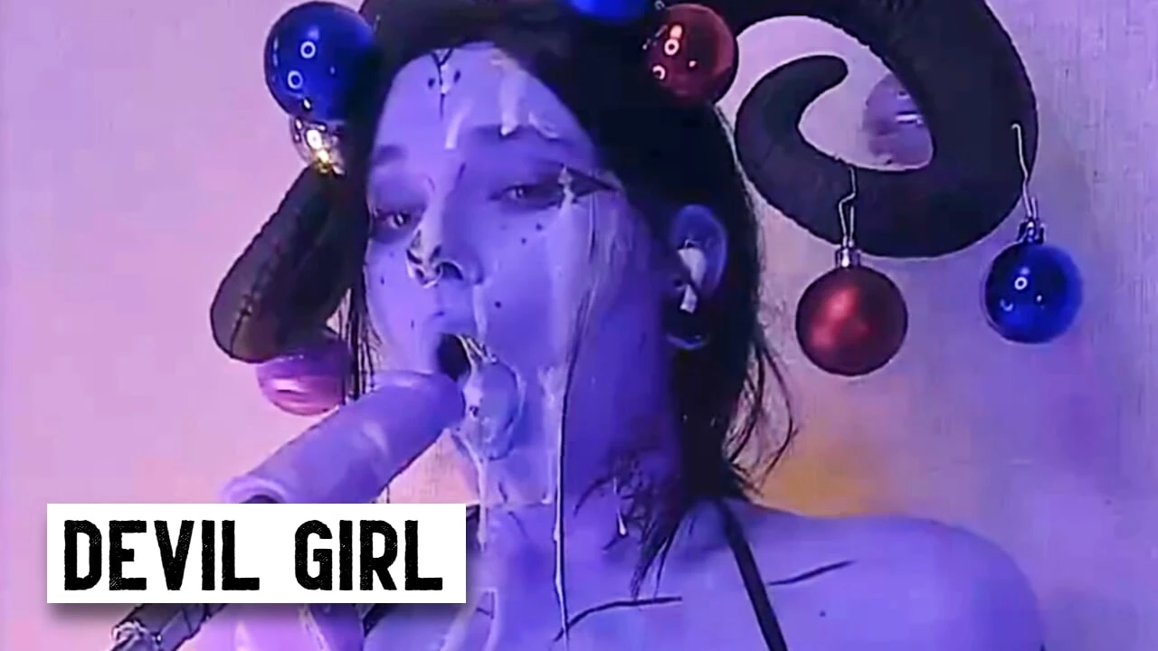 DEVIL FILLED WITH CUM PASSIONATELY GIVES BLOWJOBS