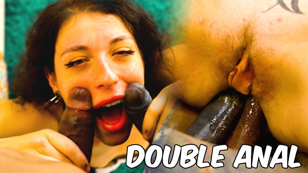 Interracial DAP Threesome – Double Anal, Hardcore & Facial