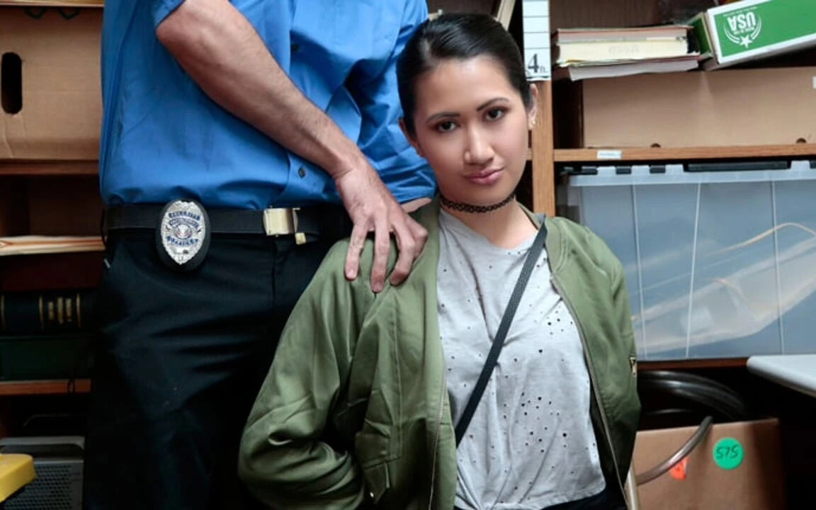 Jade Noir Taken to the Back Room for a Strip Search