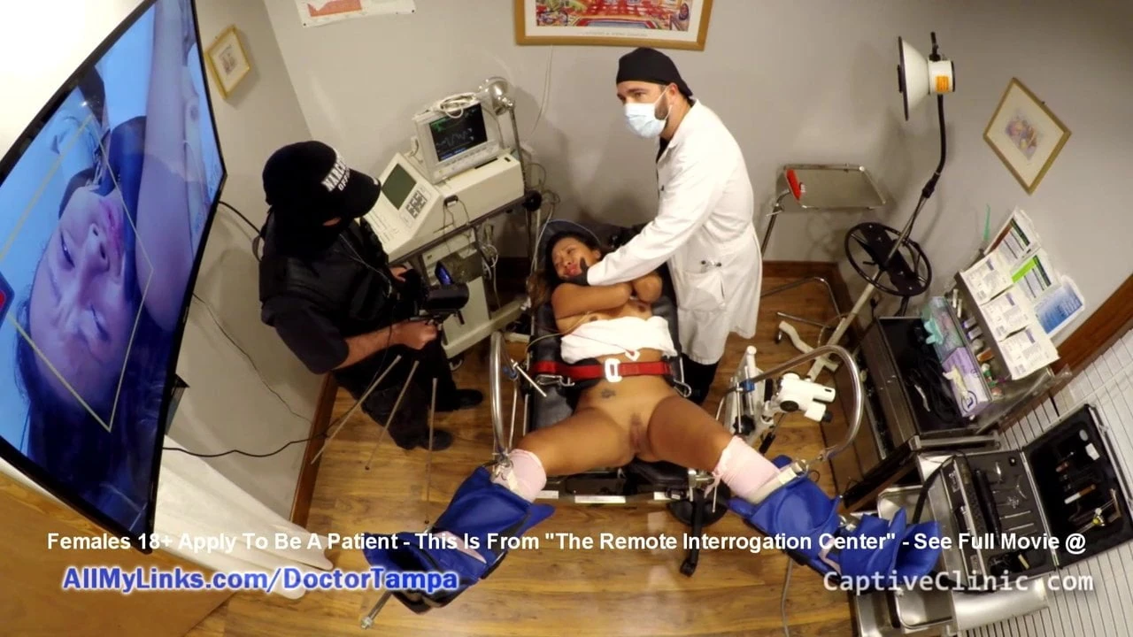 Helpless Latina Shocked & Interrogated, Evil Doctor & Police