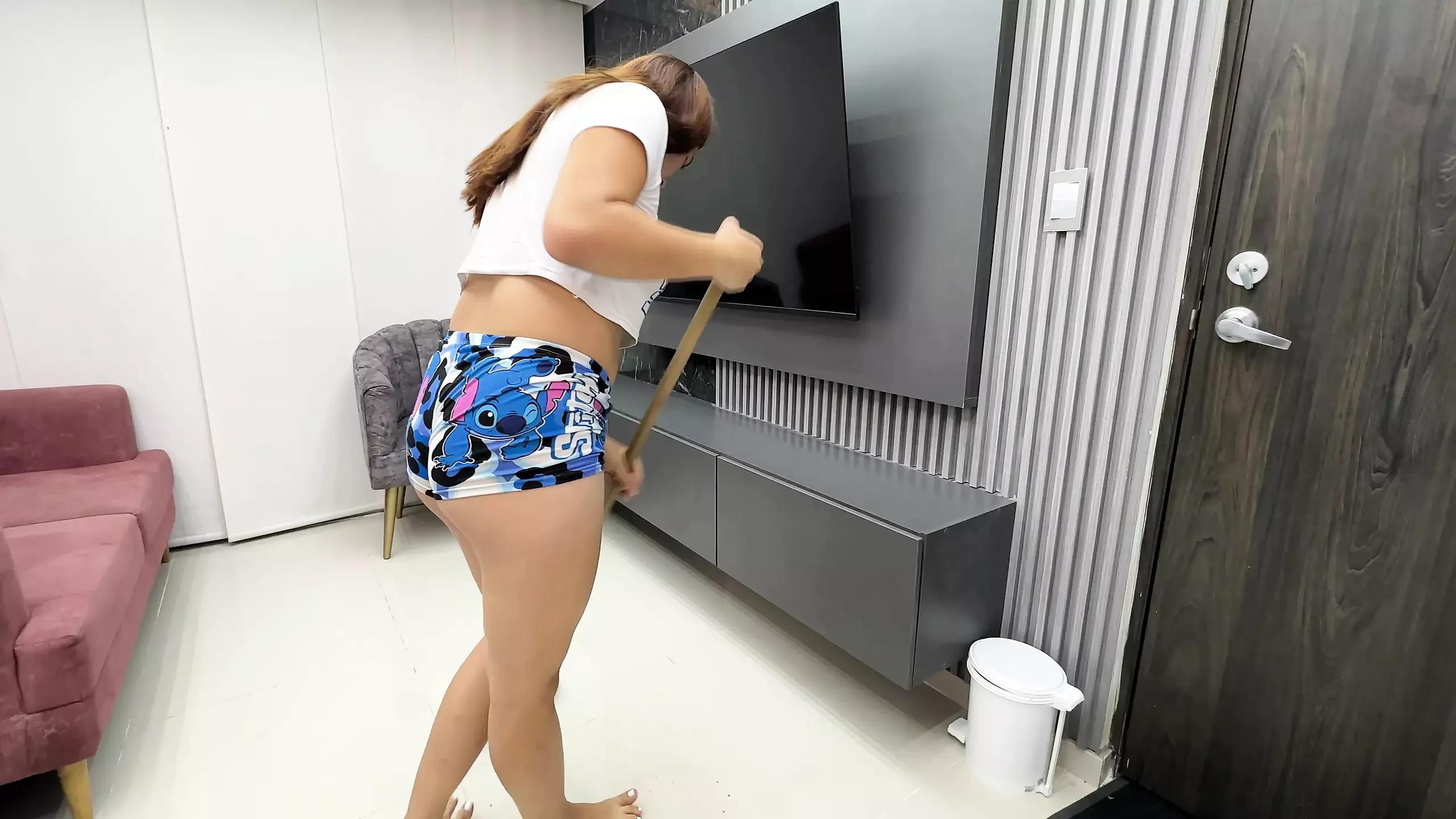 My Big Ass Redhead Stepsister Gets Stuck on the Furniture