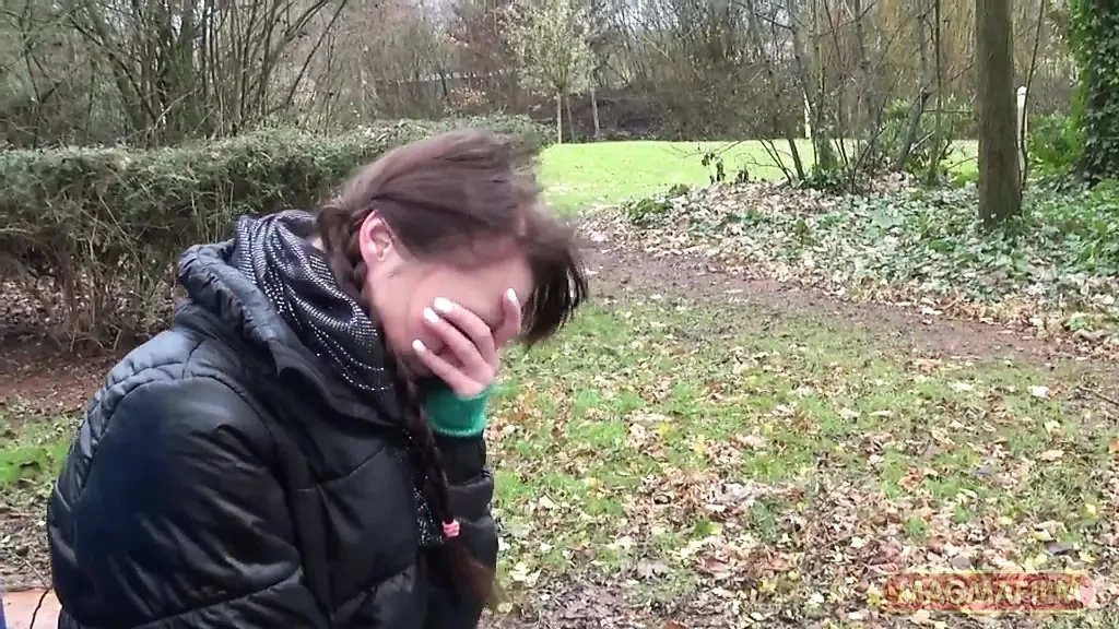 Small Titted Skinny Girl Is Lost in the Forest and Gets Special Help