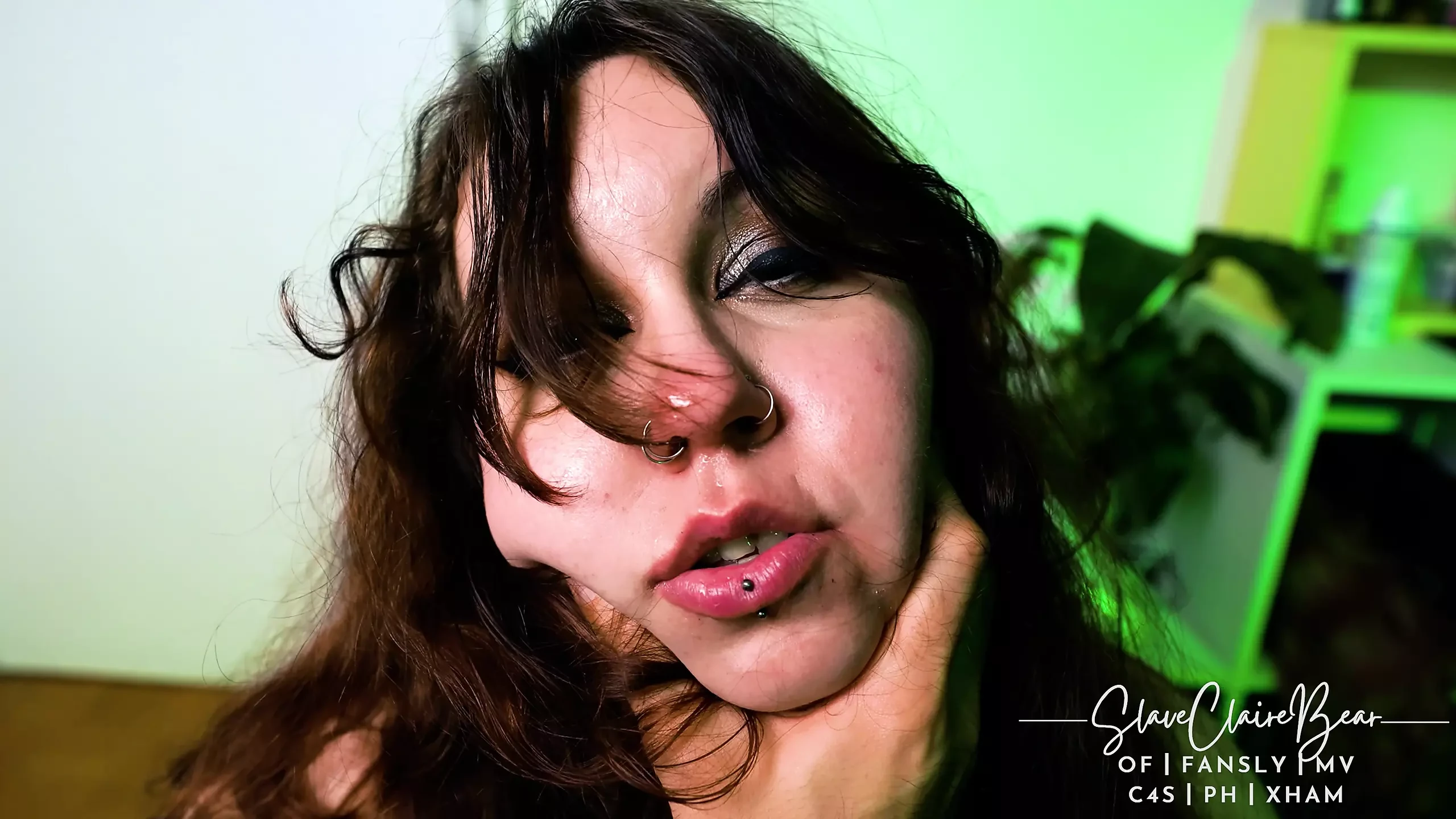 Chubby whore licks boots, gets degraded and slapped