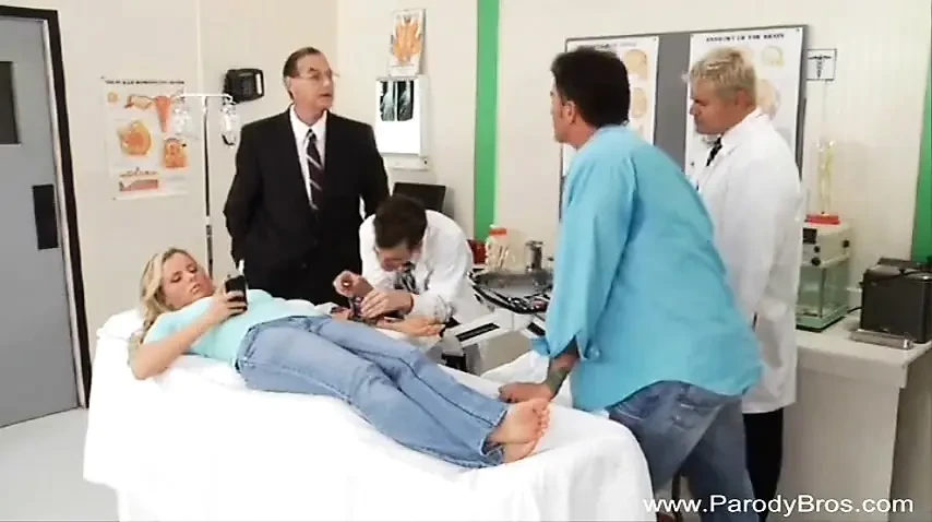 Perfect blonde honey has hard sex at the doctor