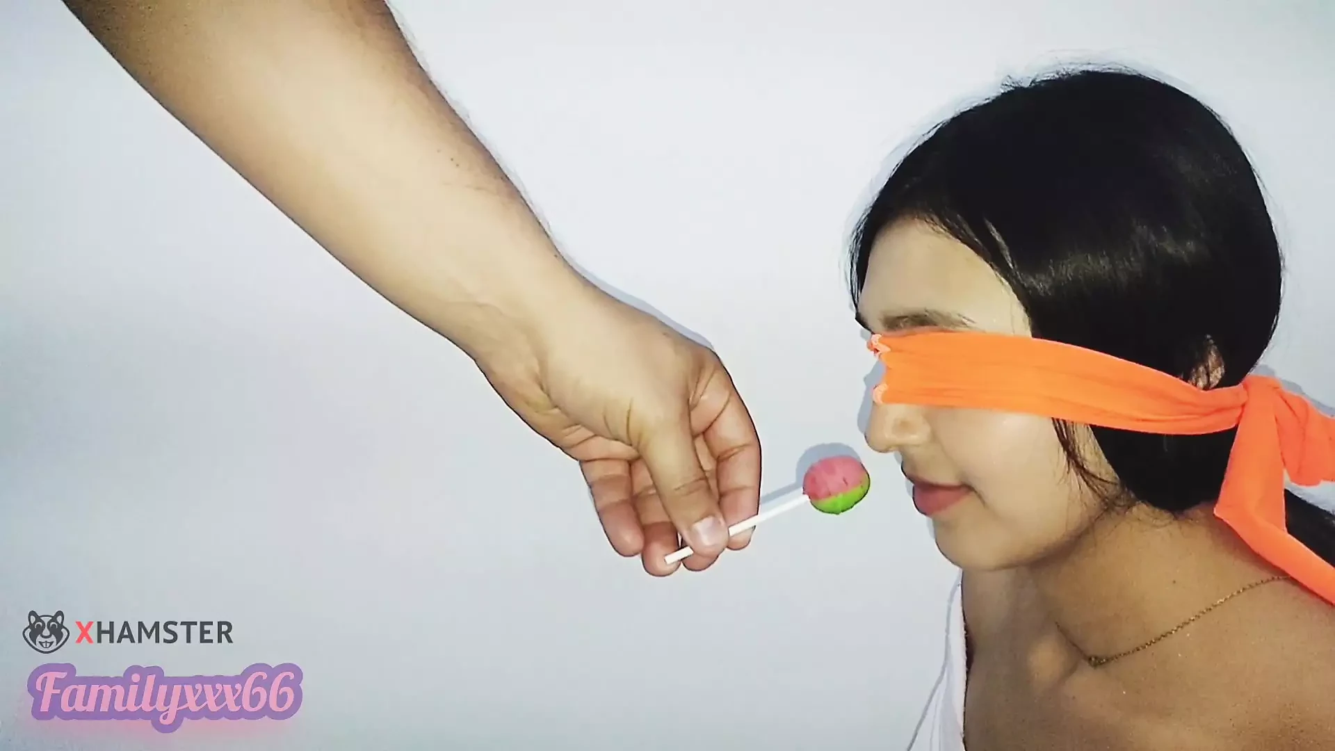 game of flavors with my stepsister, I cheat on her and in the end she ends up sucking cock and gets cum all over her fac