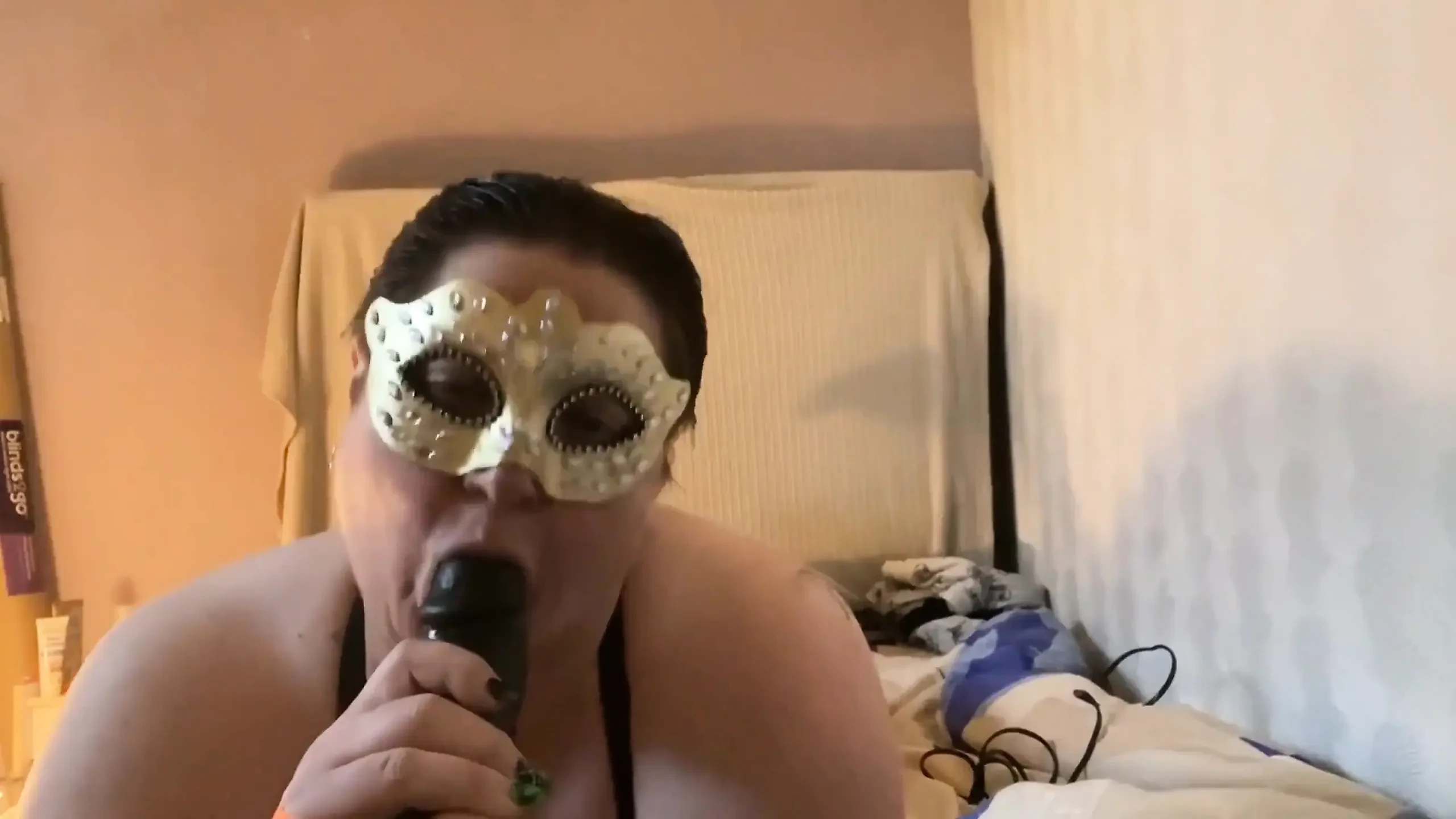 Striptease Bouncing My Big Pussy Pleasuring My Pussy with Wand and Dildo