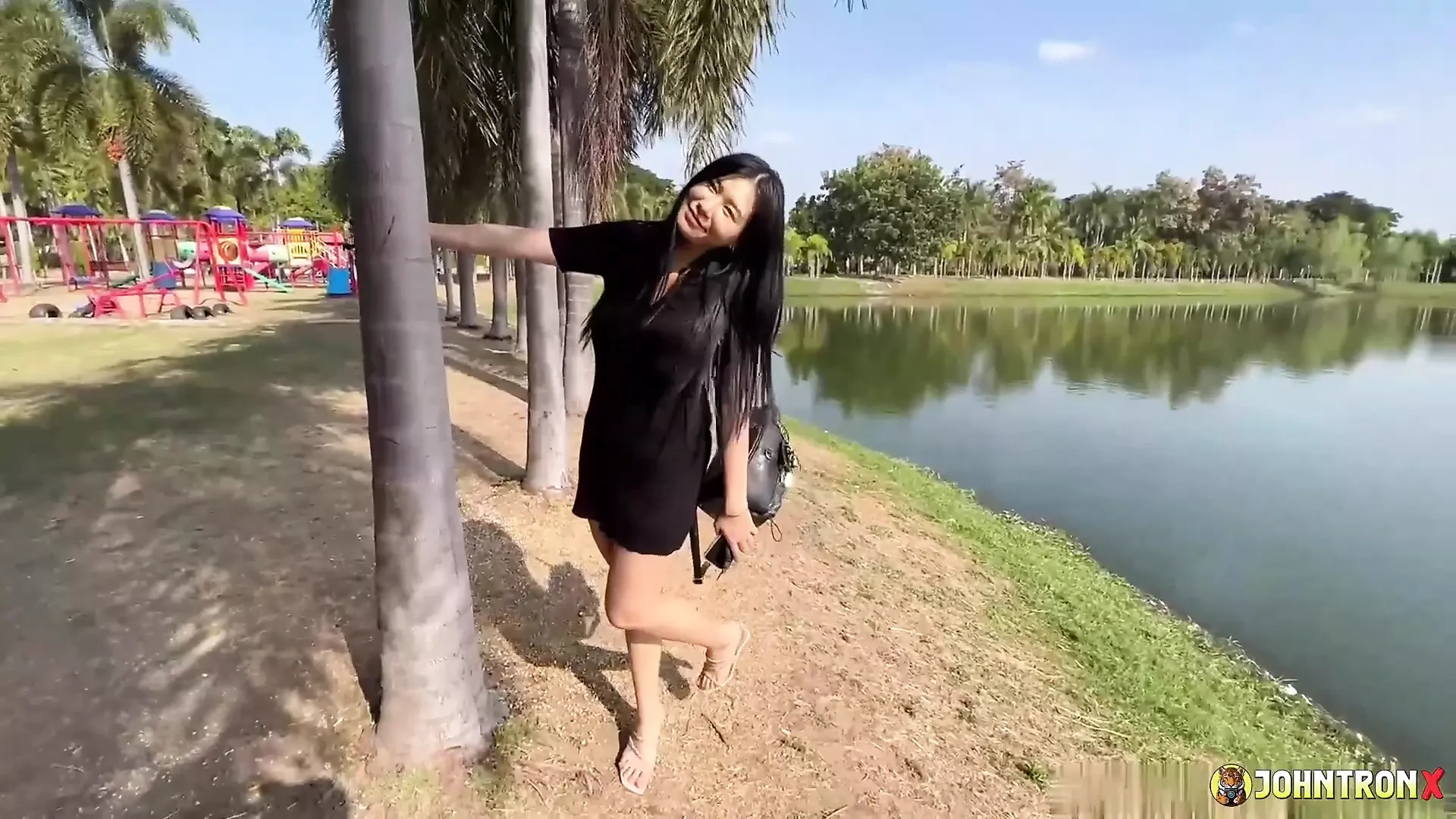 JohnTronX – Chubby Thai girl with big boobs and ass gets fucked hardcore