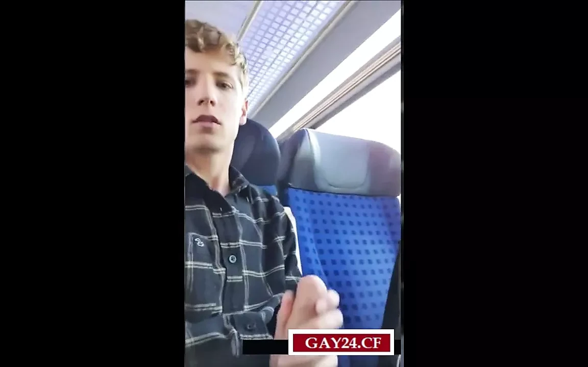 Twink Jerking in Train