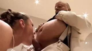 Angelica Wild sucking a midget