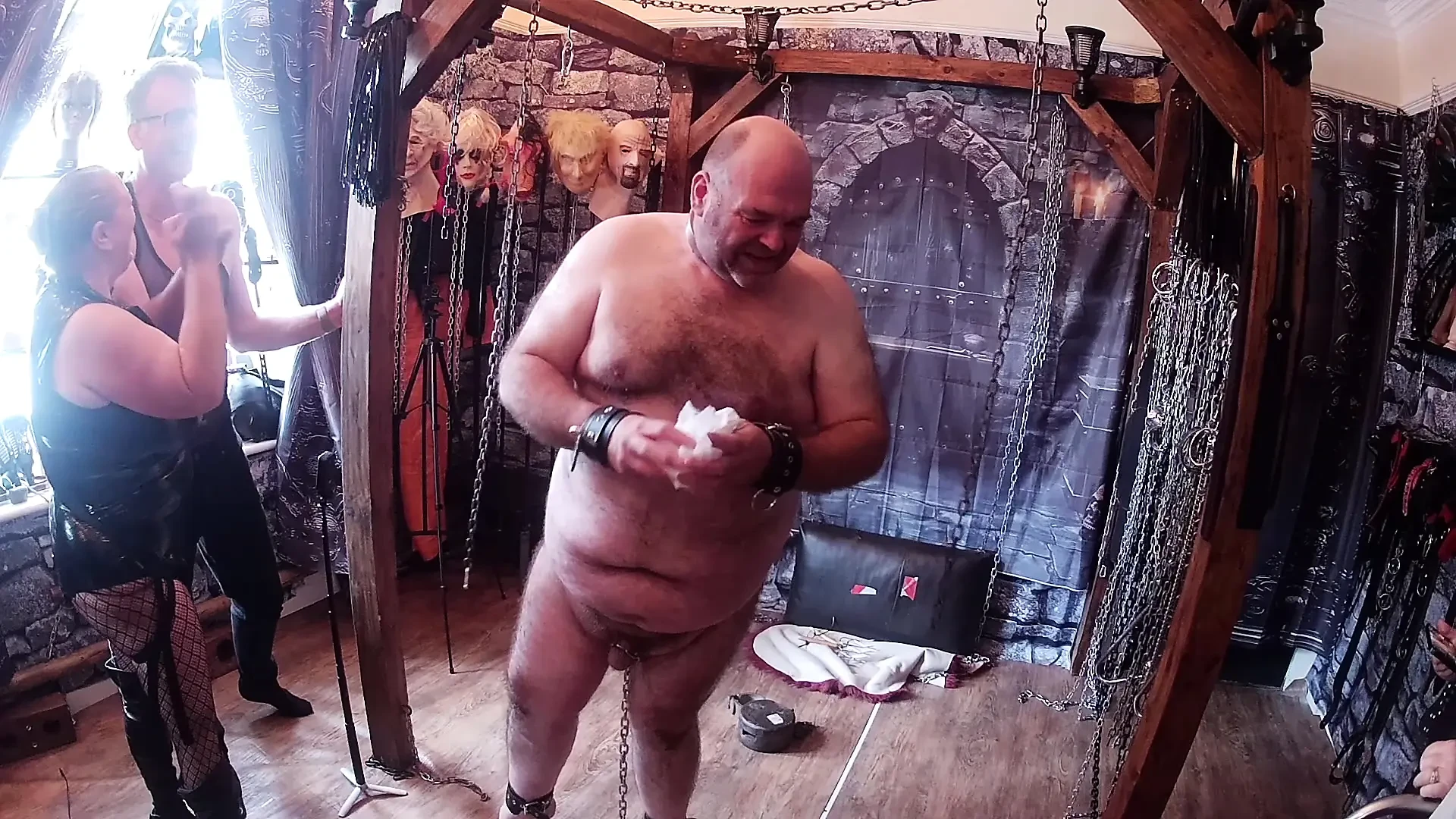 Part 4:- Lanista Bear and Domina Satana teaches Mistress Izar and Master Izar