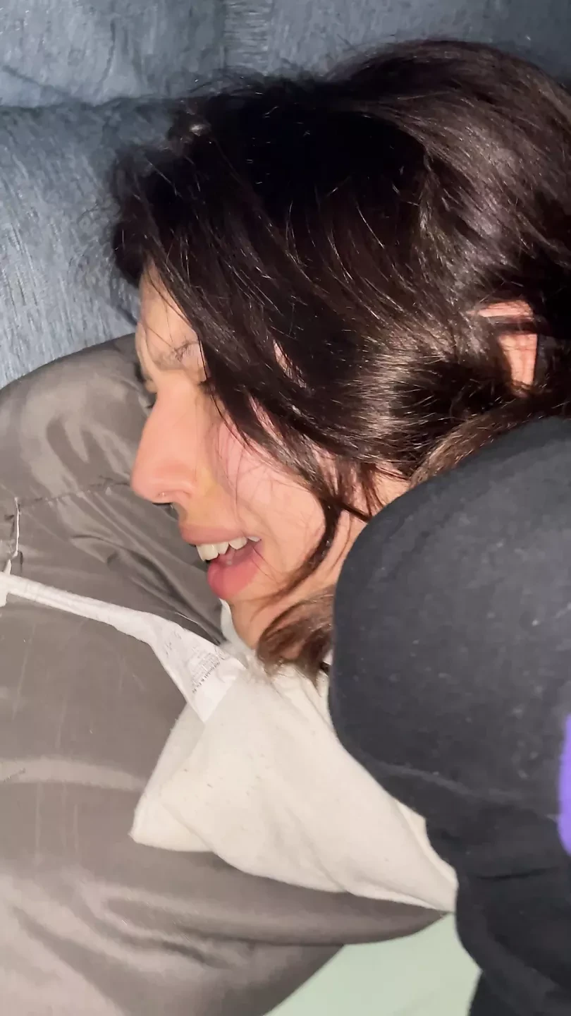 My cousin hurts when I open her closed pussy with my big cock doggystyle