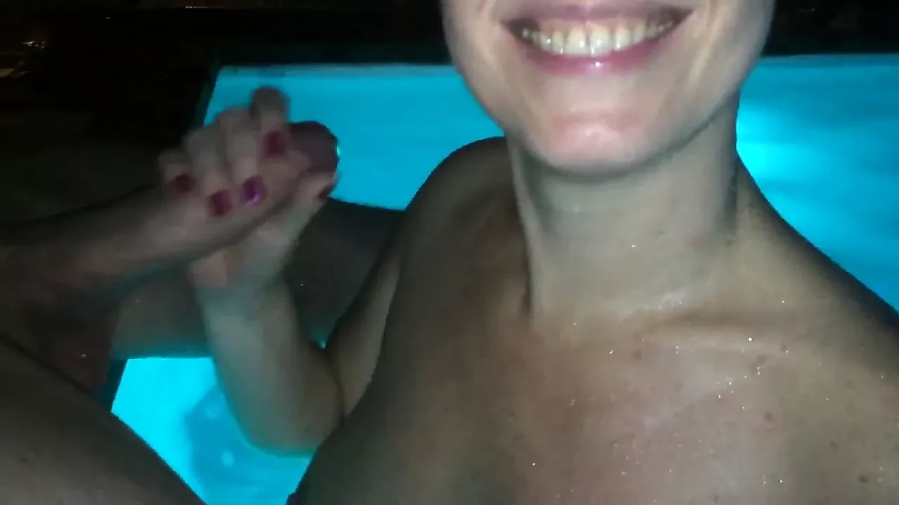 Playing with a stranger in the sauna