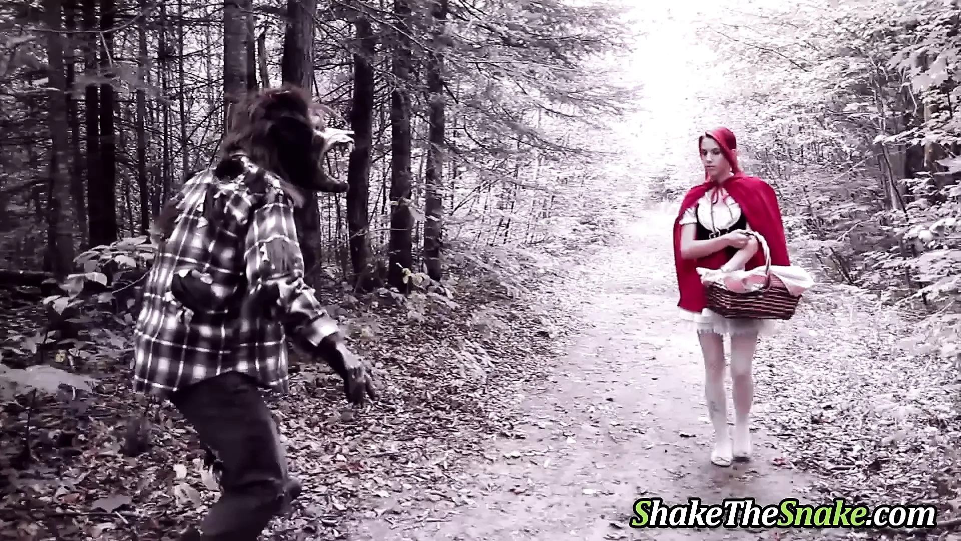 Cosplay girls nailed outside