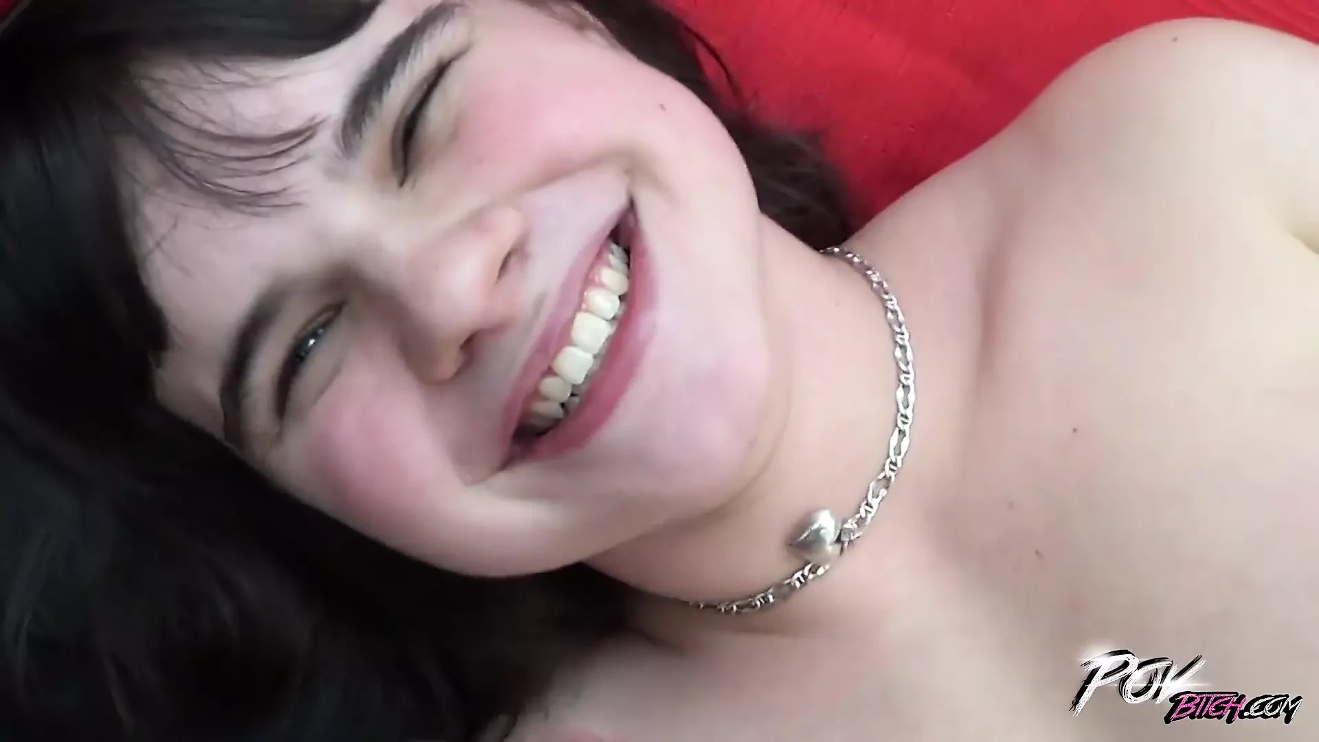 Chubby super horny babe fuck stranger extremely hard to cum on her ass