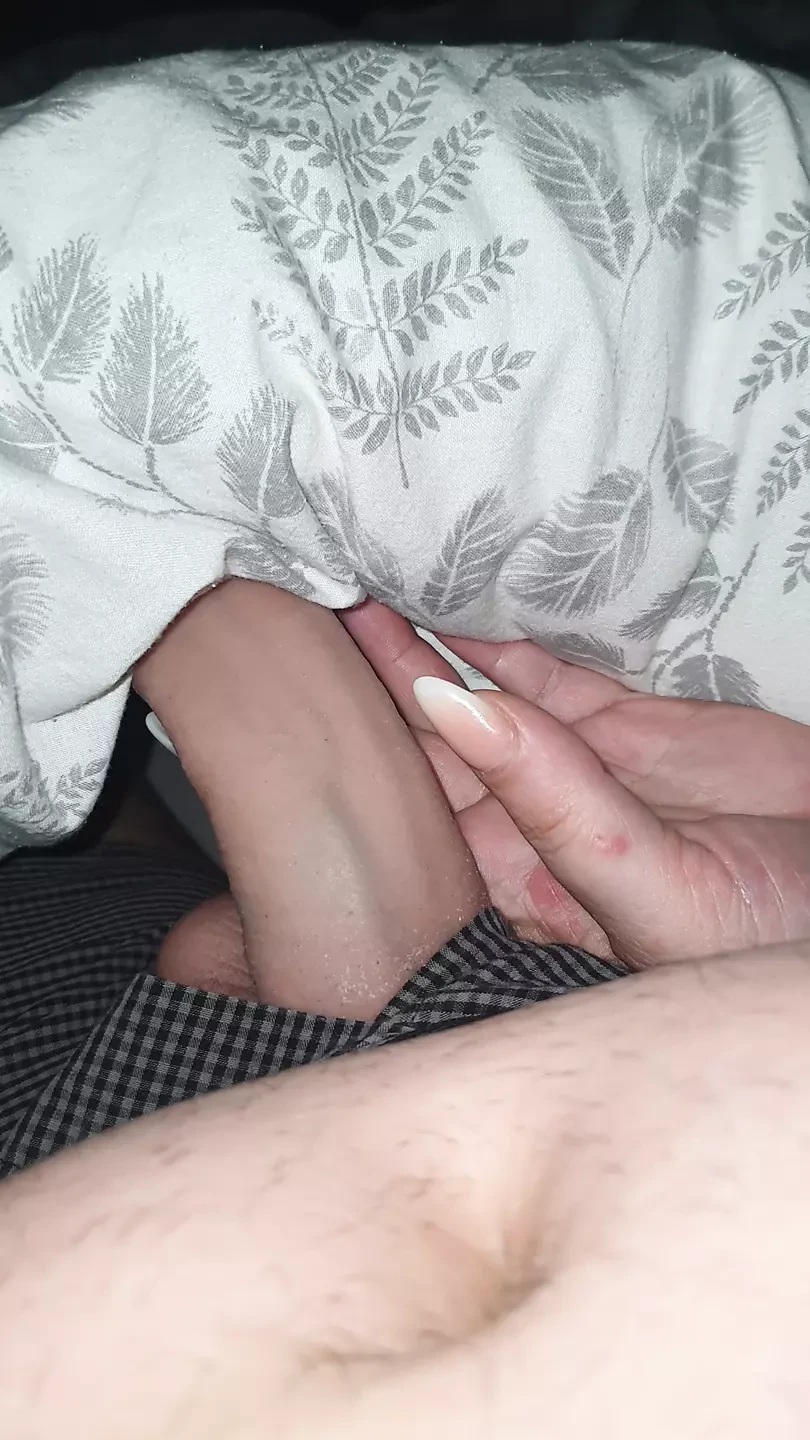 Step mom slip into step son dick making him hard