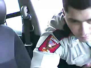 Real life cop jerking off in patrol car