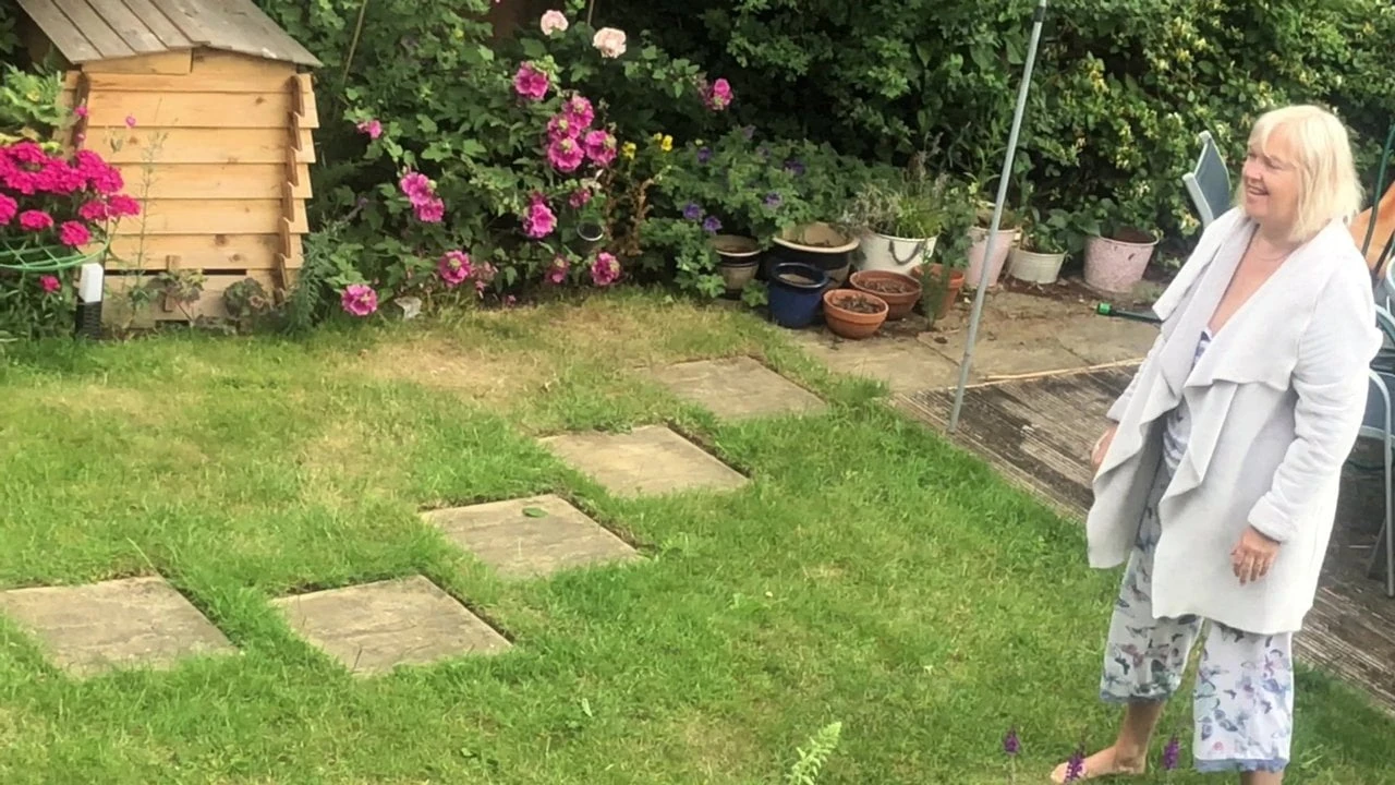 Neighbor Granny With Big Tits (She Caught Me!)