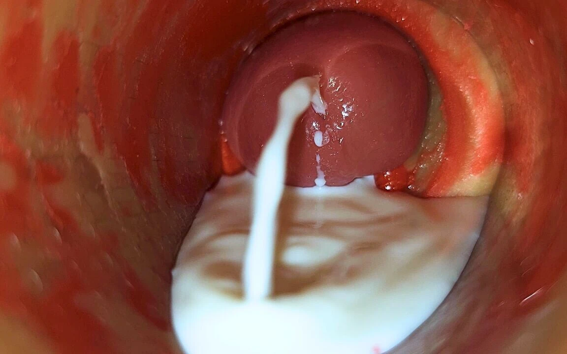 Camera Inside Deep Pussy Captures Huge Ejaculation of Sperm Asmr