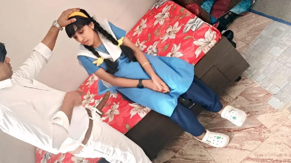 Innocent schoolgirl teen rides teachers Big cock 18+