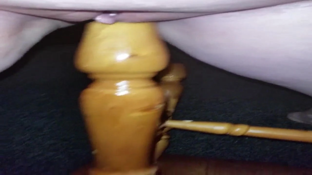 My Slut, doing as told, fucking a chair.