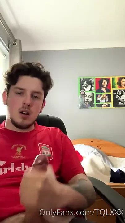 Young Guy Strokes Big Cock