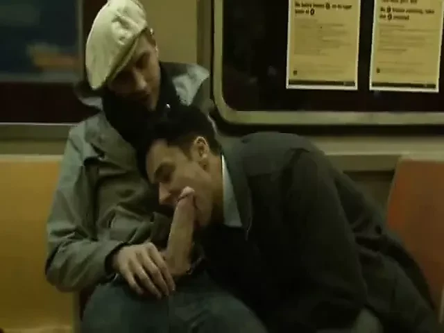 Sucking a huge cock in the subway