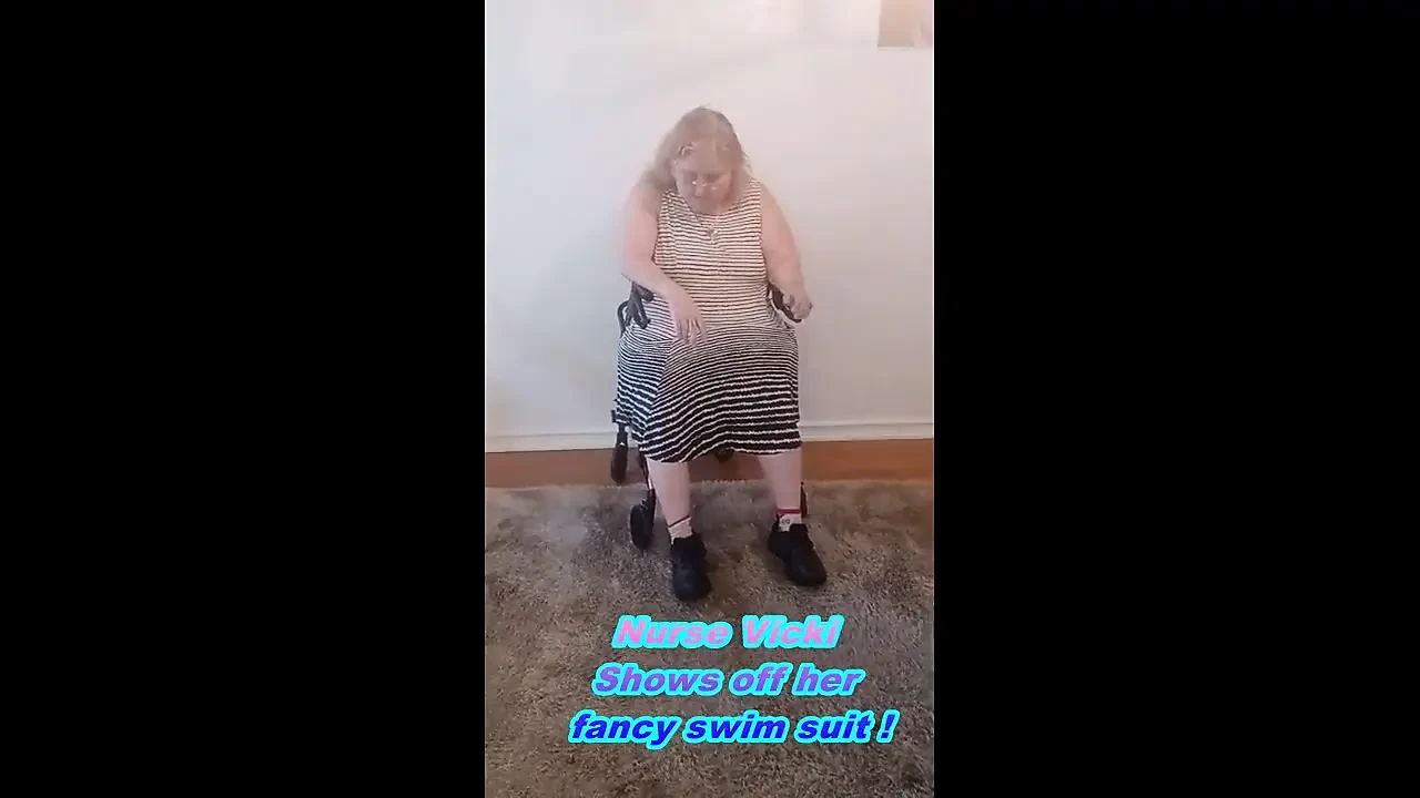 Nurse Vick Shows off Her Fancy Swimsuit Then Strips Out