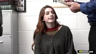 Jack Vegas strip searches and fucks shoplifter Aria Carson