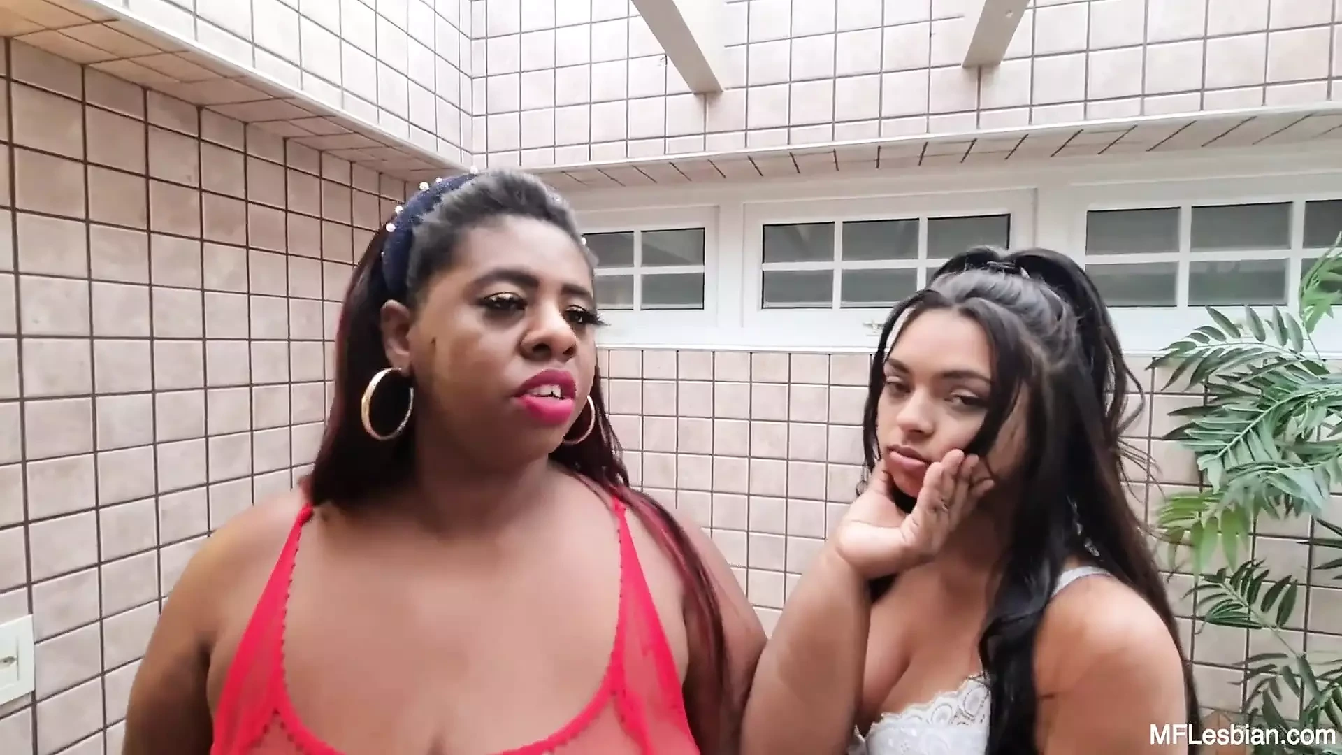 Jenny Buried Under Tammy’s Huge Black Ass