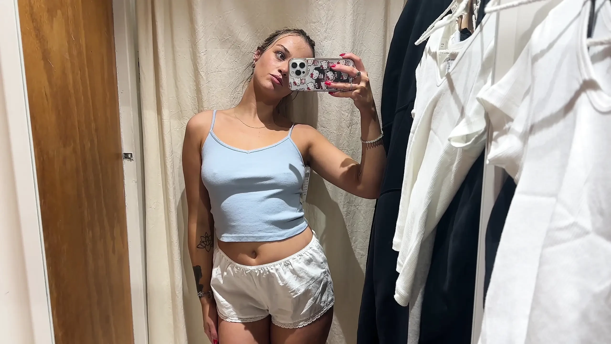 Sexy Costume Try On Haul with British Petite Teen Blonde