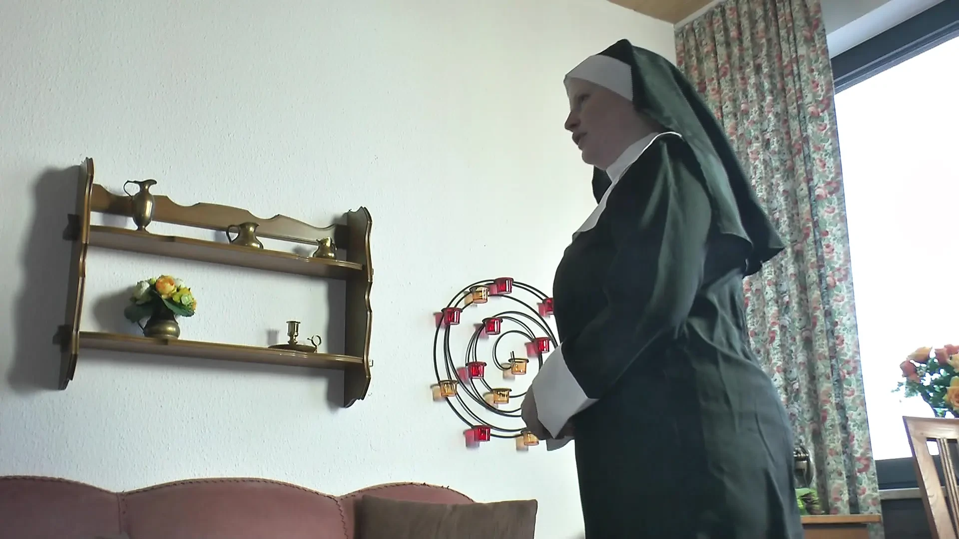 Busty Nun Takes a Big Cock