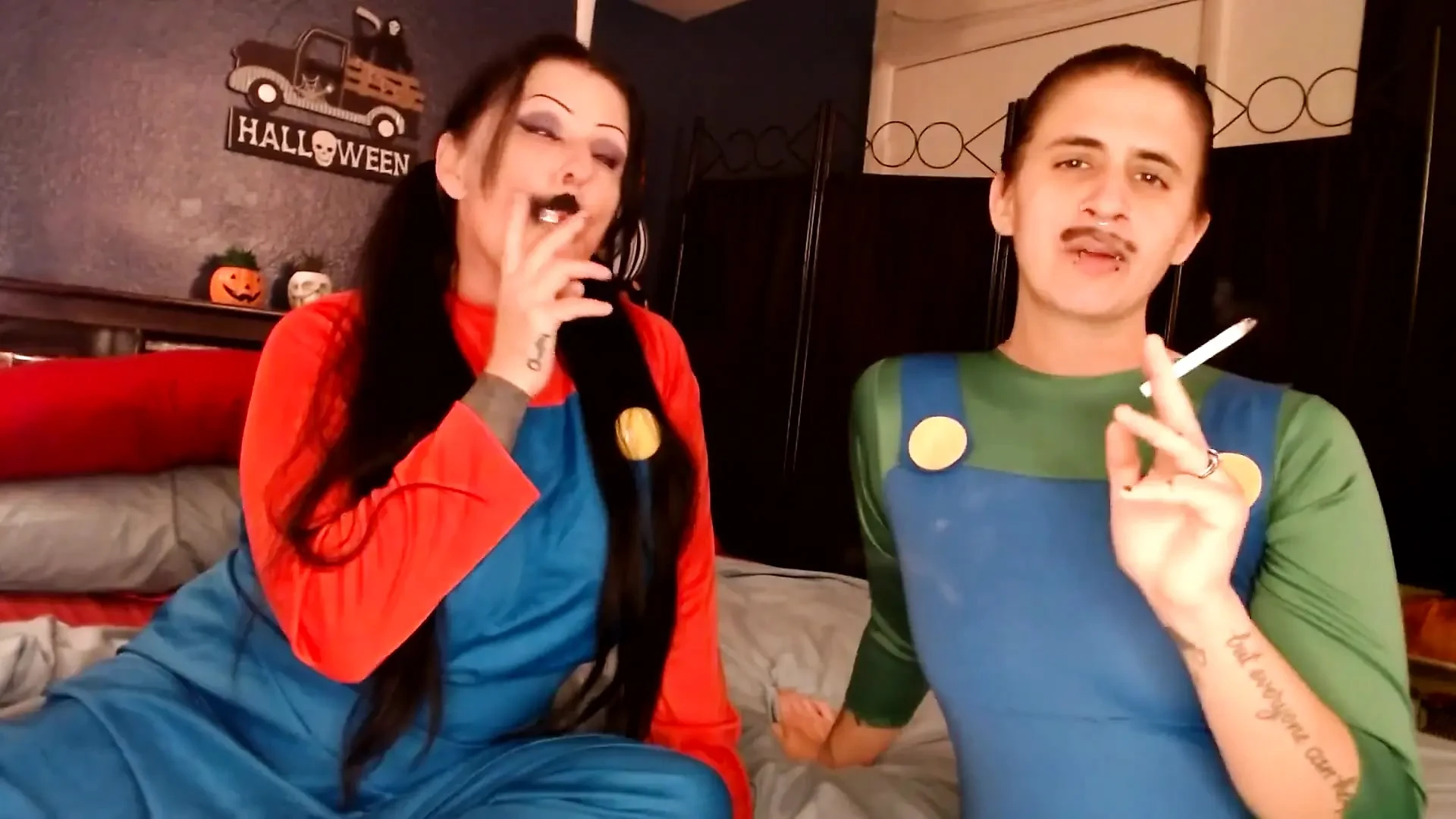 Halloween Cosplaying Smoke Break