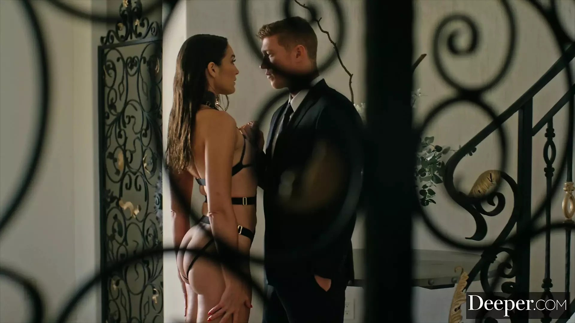 Deeper. Submissive Katrina gets leashed & fucked anally