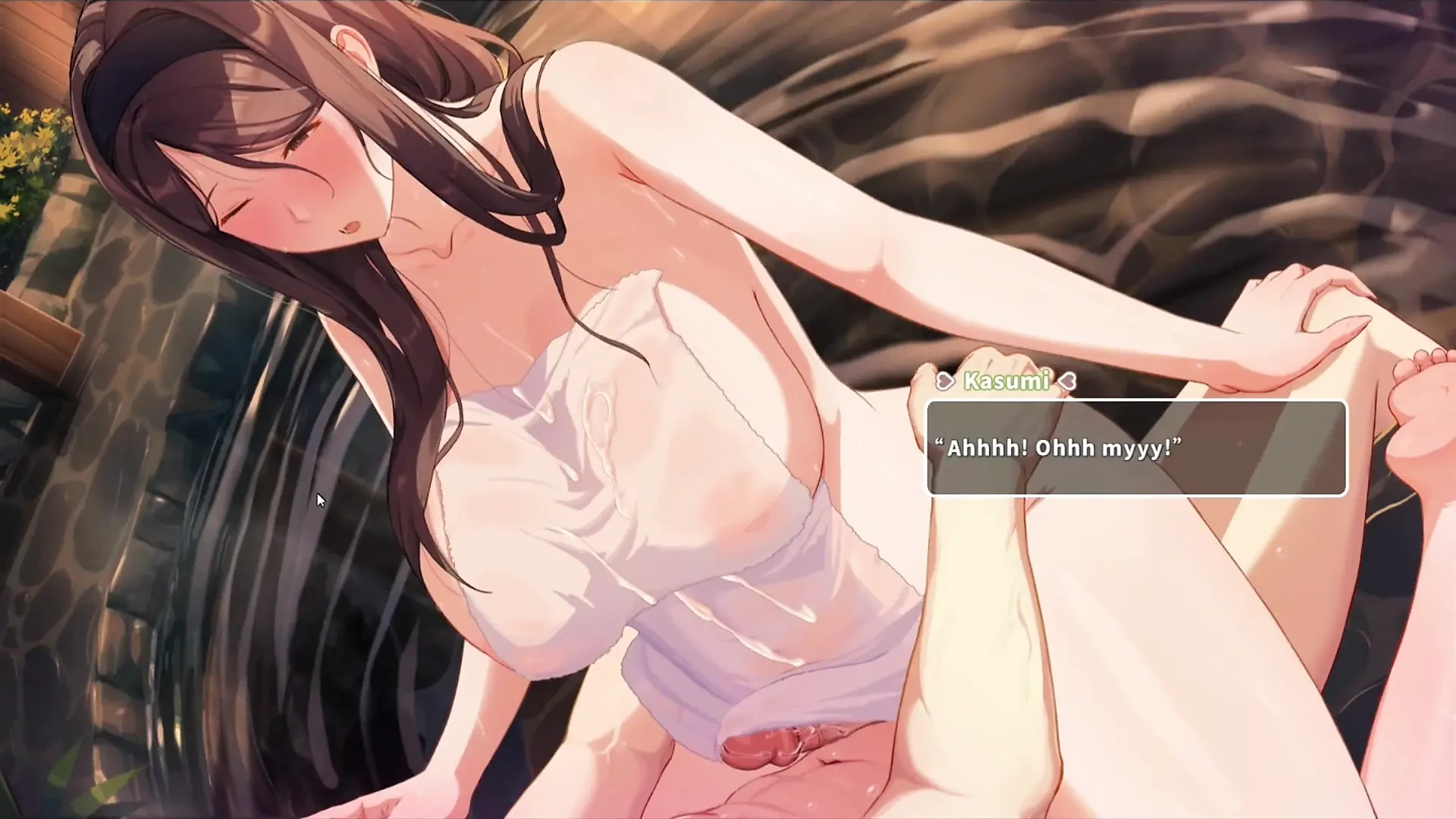 Hentai Game – Summer Clover – Kasumi’s Hot Spring Intimacy Sex Scene