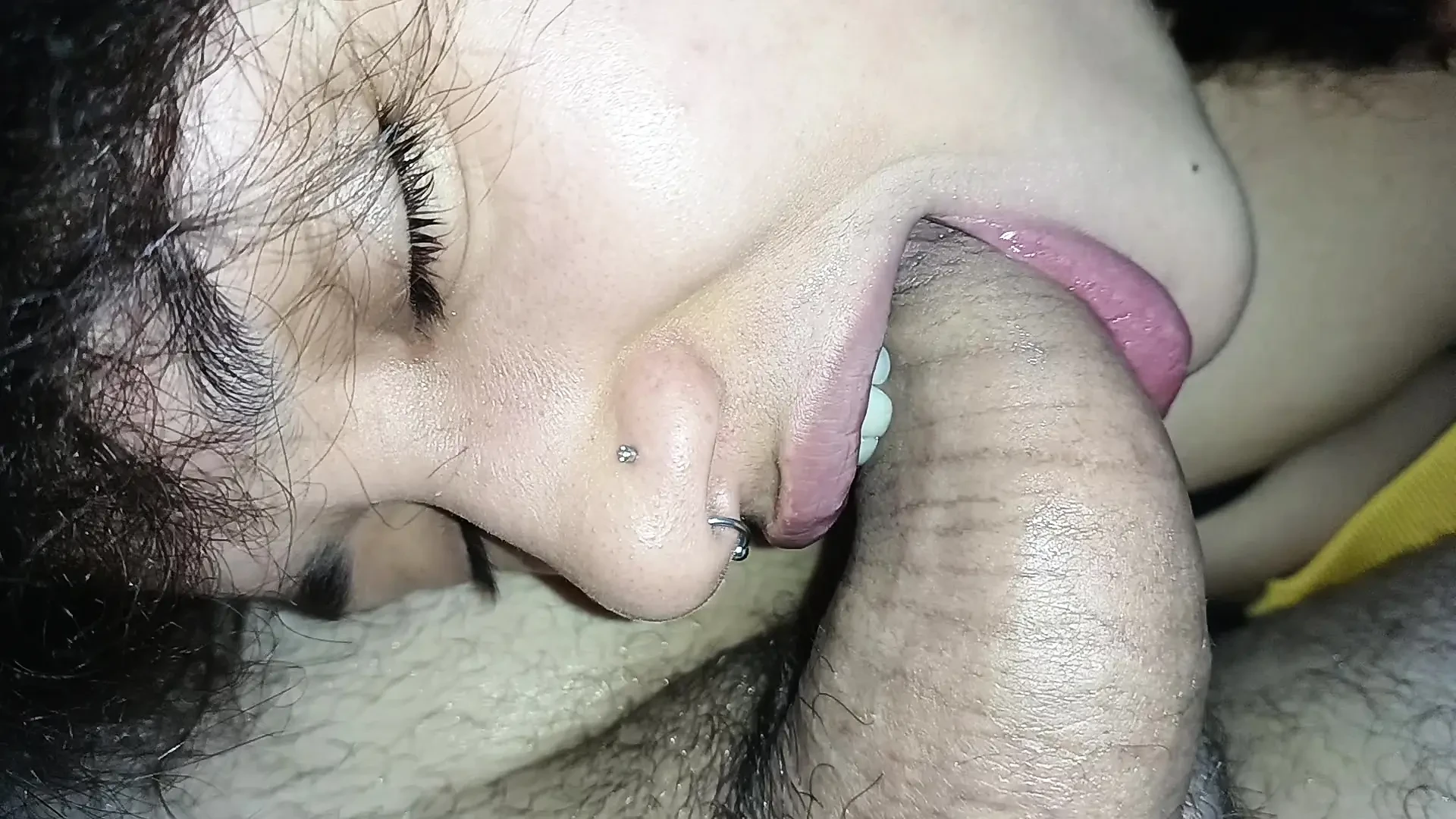 POV big fleshy lips and cock suckers, deep sucking cuckold cock