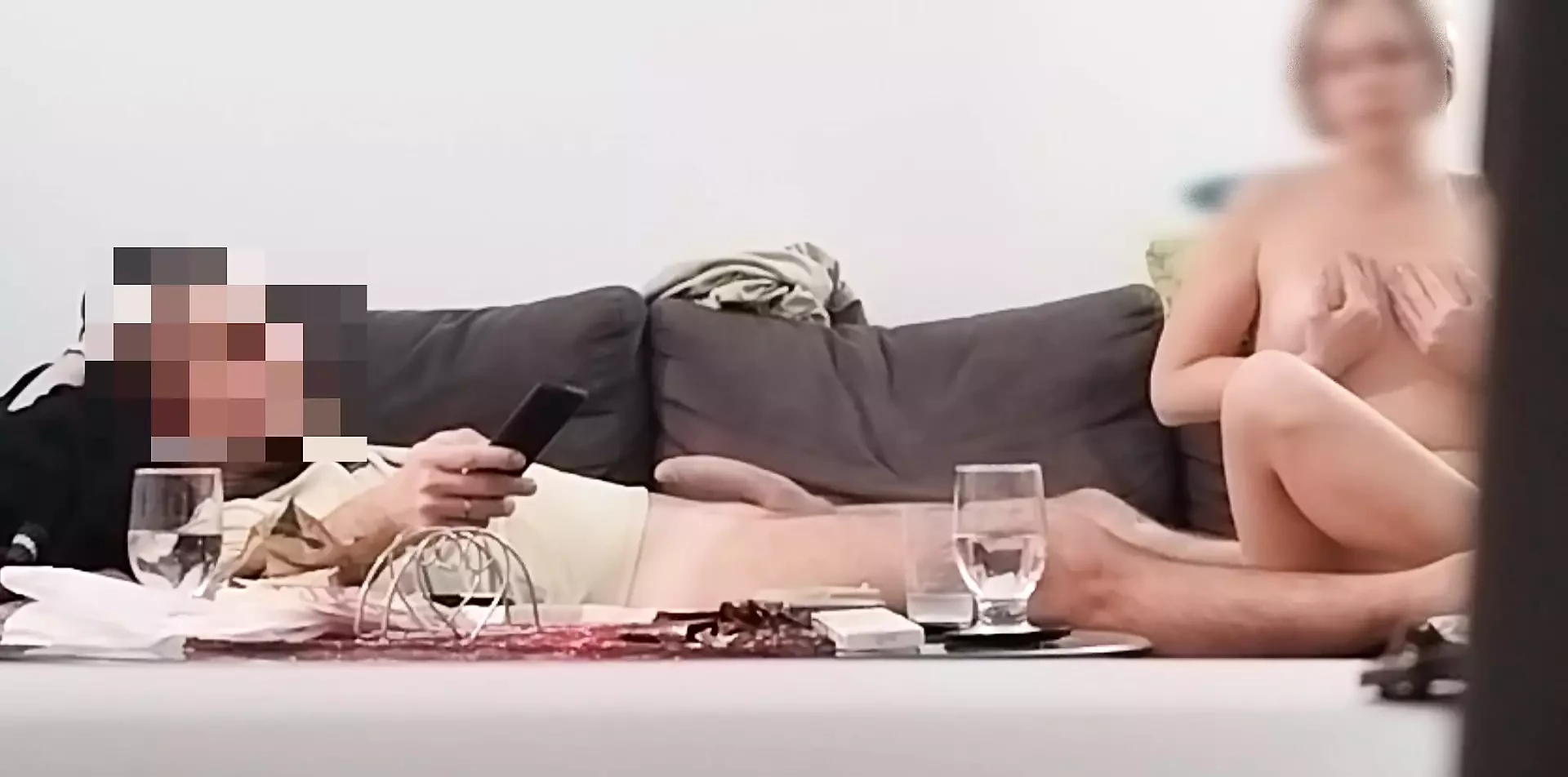 Real wife cheating. Hubby is on the work. Serbian.