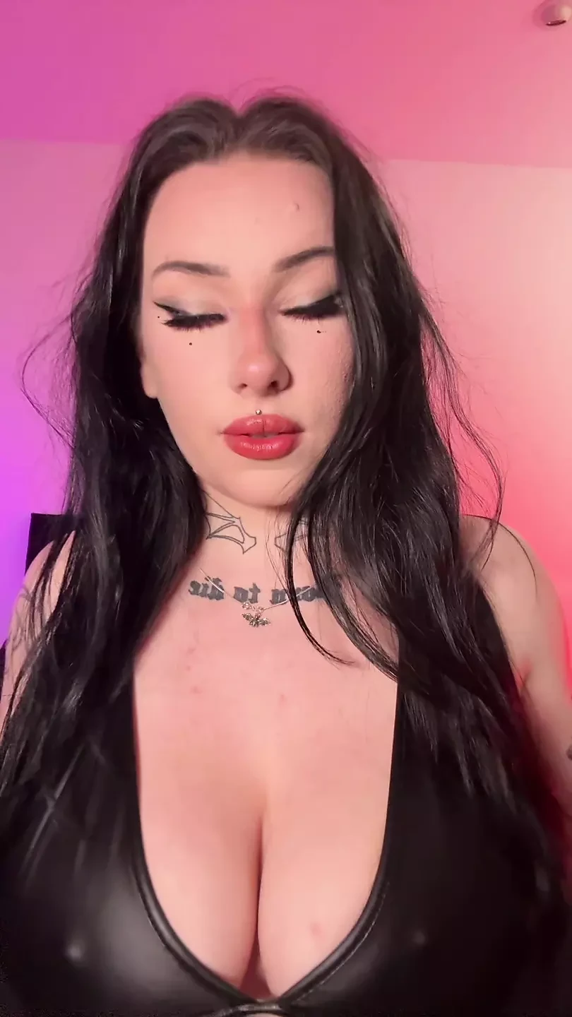 British goth teen with massive tits sexy JOI