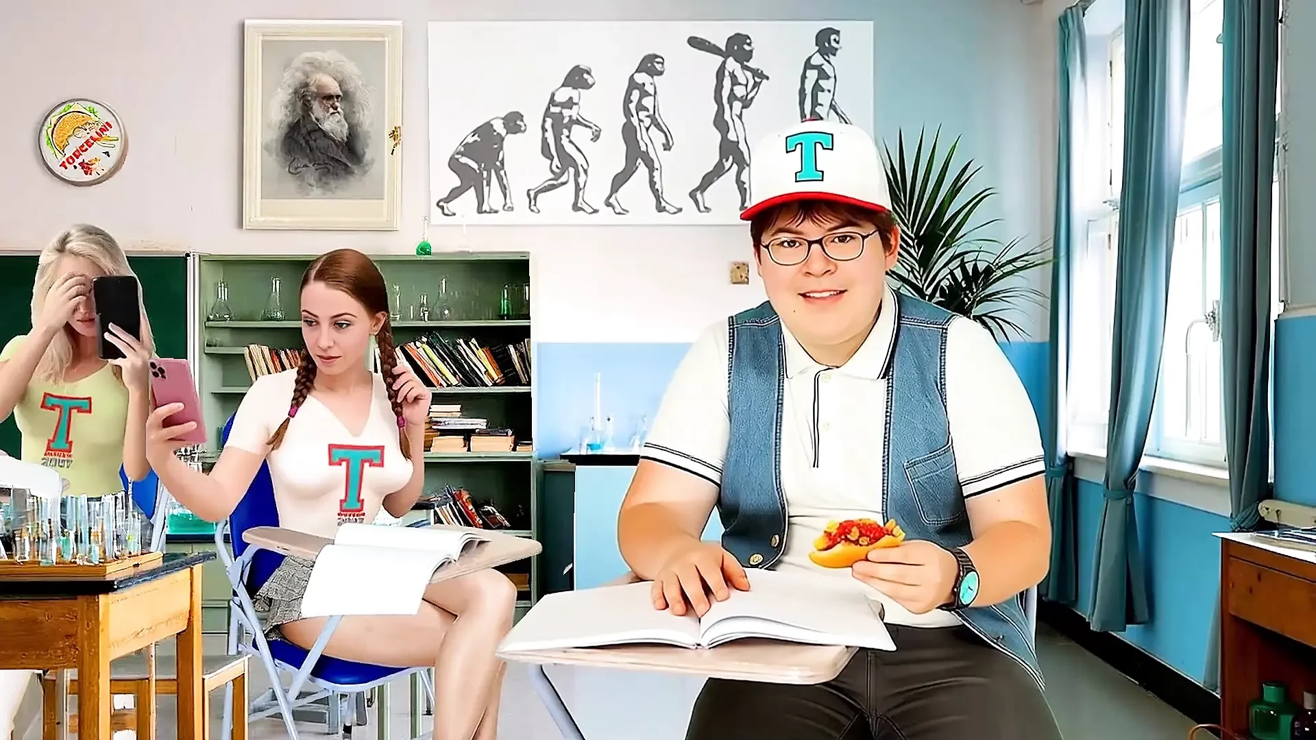 TORCELINI. School. Biology lesson 7. Teacher Wixter. SFW