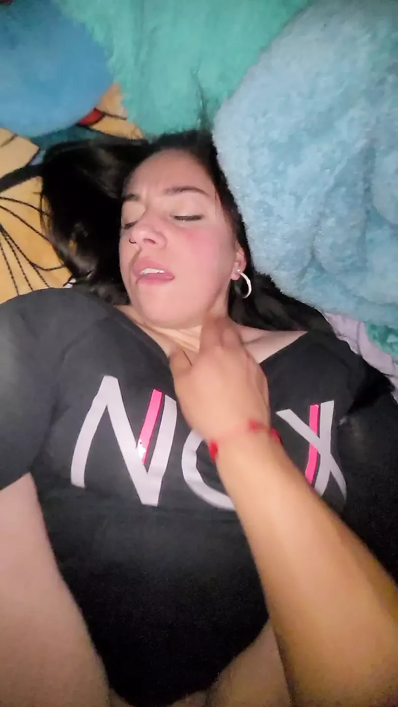 I catch her masturbating with a dildo and join in to fuck her in the ass.